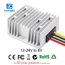 Преобразователь питания DC/DC понижающий 12 В/24 В до 6V30A водонепроницаемый модуль управления автомобиля низкий нагрев авто Инвертор конвертер