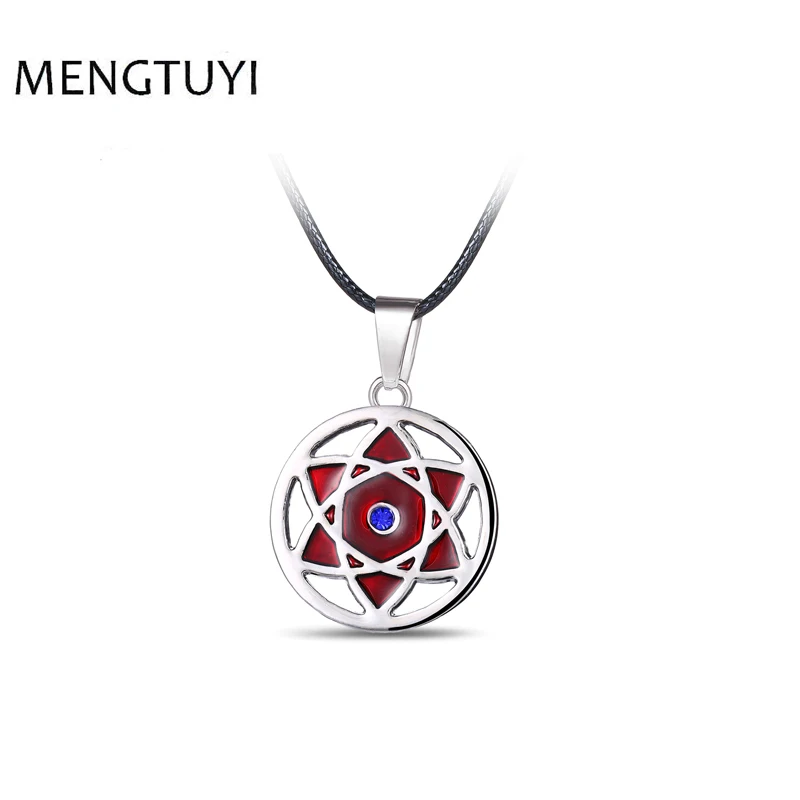

J store Hot Anime Naruto Uchiha Sasuke Shalingan alloy Pendant Choker Necklaces Women Men Accessories Colares
