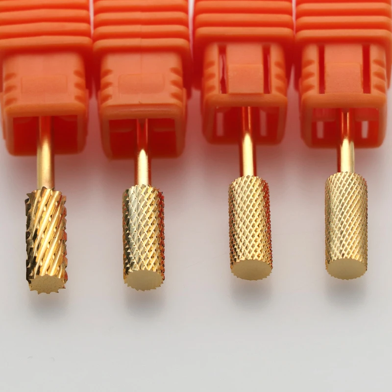 

Gold Tungsten Round Flame Nail Drill Bit Carbide Milling Cutter Manicure Ceramic Drill Bits Electric Machine Nail Accessories