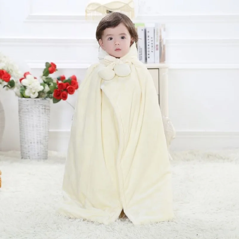 Velvet Fleece Baby Cloak Thick Boy Smocks Newborn Bathrobe Girls Clothes Infant Coats Hooded Blankets Bebe Bath Towel Bear Soft