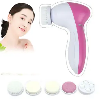

5 in 1 Multifunction Electric Face Facial Cleansing Brush Spa Mini Skin Care massage Brush drop shipping face care tool
