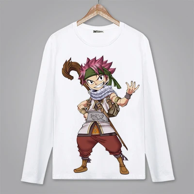 Fairytail футболки для мужчин известный аниме Фея хвост футболка короткий рукав O образным вырезом мужская хлопковая рубашка L005