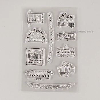 

clear title banner stamps for card making planner stamps nammer quote stamps