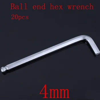 

20pcs 4mm Hexagonal Spanner ball end hex key wrench alloy steel