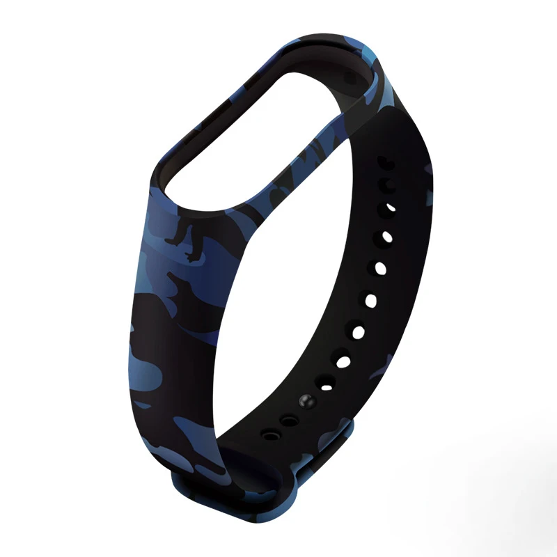 Blue 10 шт. mi Band 4 или 3 Аксессуары Pulseira mi band ремешок сменный силиконовый ремешок для mi 3 Xiao mi умный браслет на запястье - Цвет: Blue