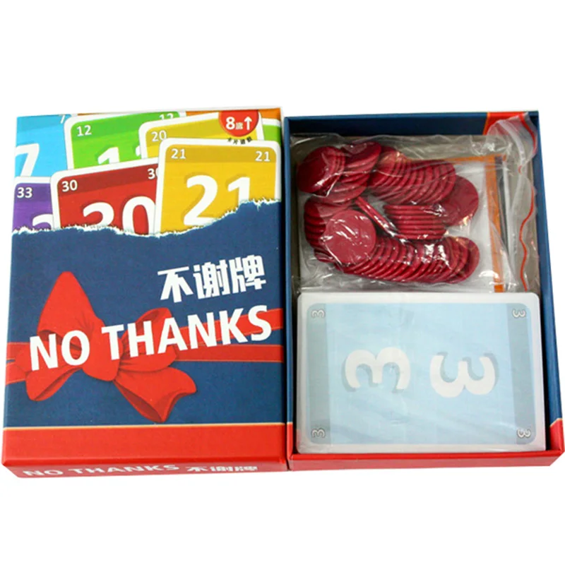 No Thanks! Board Game 3 7 Players Family/Party Best Gift for Children Strategy Game in Board