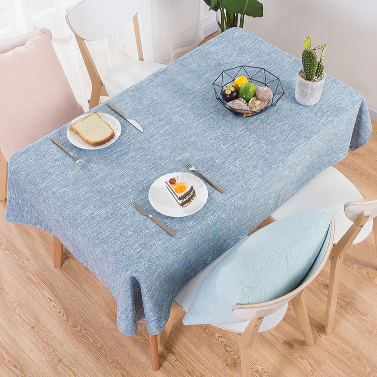 

Solid Table Cloth Rectangular Xmas Tablecloth Cotton Linen Table Cover Party Wedding Table Cloth for Kitchen Home Decor