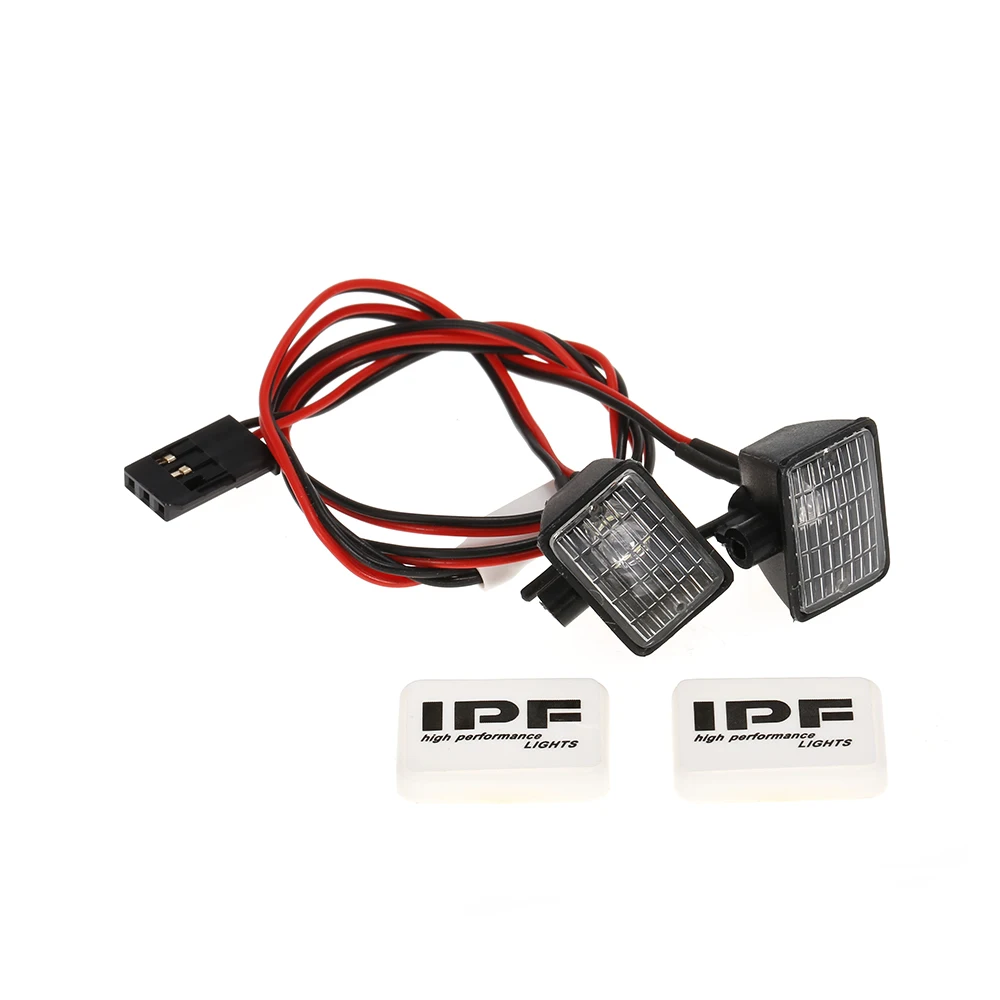 AX008A 2pcs RC Car Multi-Function Square LED Light Lamp w Lampshade for 110 RC Car SCX10 D90 TRX4 Crawler Car SUV RC Model (7)