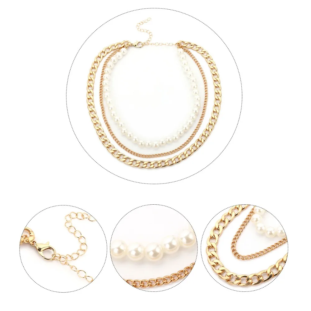 KMVEXO многослойное ожерелье из искусственного жемчуга, женское колье-ошейник, массивное ожерелье с подвеской, модное ювелирное изделие, свадебные аксессуары