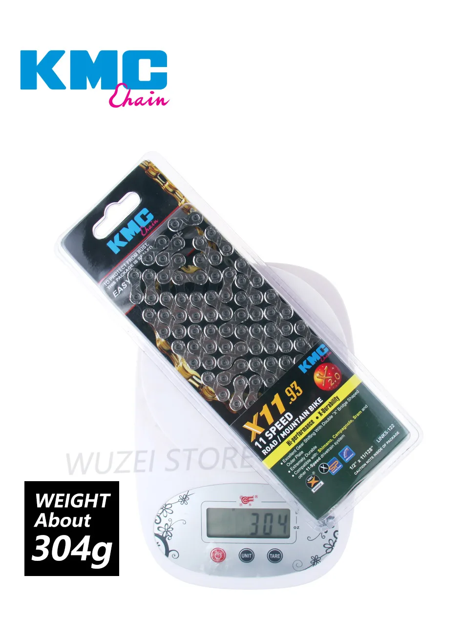 Top KMC X10 X11 MTB Bike long Chain 122L 10/11Speed Bicycle Chain Magic Button With Original box Mountain bike long chain 8