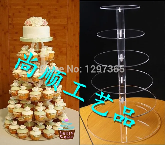 

Free shipping 5 tiers Cake Stand Wedding Cake Stand Acrylic Stand For Wedding Cake Fastest delivery speed decoration