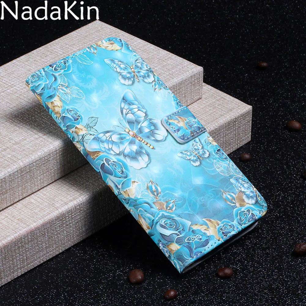 

3D Visual Painted Flip Book Phone Case for Sony Xperia 1 Retro Stylish Leather Cover Shell With Slot