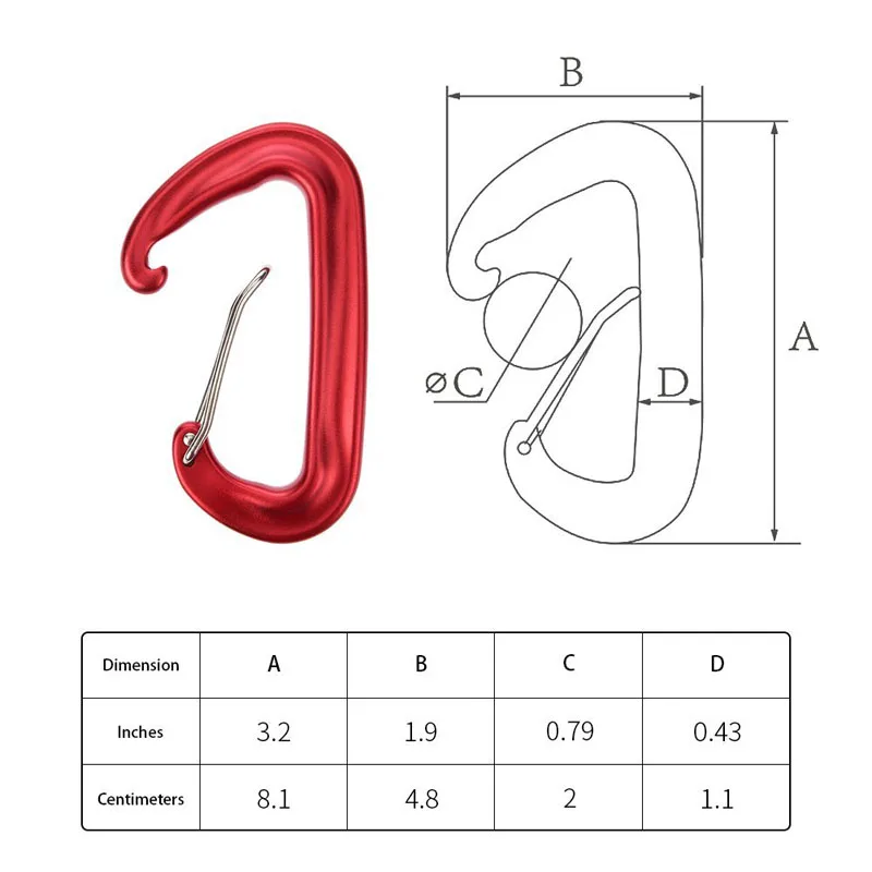 12KN Aluminum Hammock Buckle Carabiner Camping Hammock Alloy Aluminum Quick Hanging Belts Hook Clasp Camping Equipment