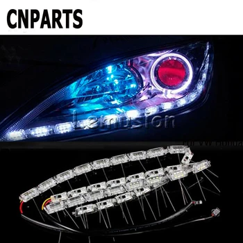 

CNPARTS 2PCS Car DRL Daytime Running Turn Singal LED Lights For Renault Megane Duster VW Touran Passat B6 Golf 7 T5 T4 Fiat 500