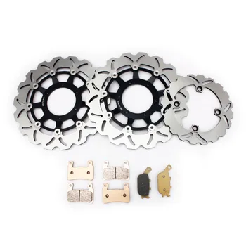 

BIKINGBOY Front Rear Full Set Brake Disks Discs Rotors Brake Pads Wave Set for Honda CBR600RR 2003 2004 CBR1000RR 2004 2005