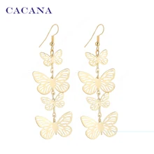 CACANA Dangle Long Earrings For Women Flying Butterfly Fashion Top Quality Bijouterie Hot Sale No A219
