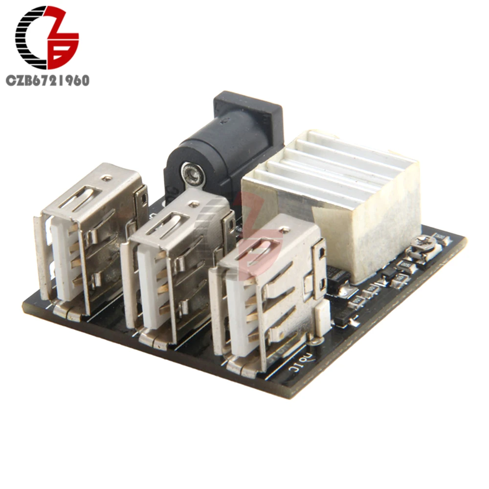 

9V 12V to 5V 8A 3 USB DC-DC Step Down Power Transformer Voltage Converter Regulator Power Supply Charging Board for Power Bank