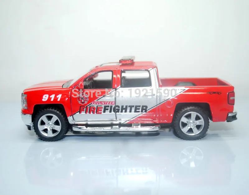 KT 1/46 масштаб автомобиля игрушки полиции Ver. 2014 Chevrolet Silverado литая под давлением металлическая модель автомобиля для подарка/детей/коллекции