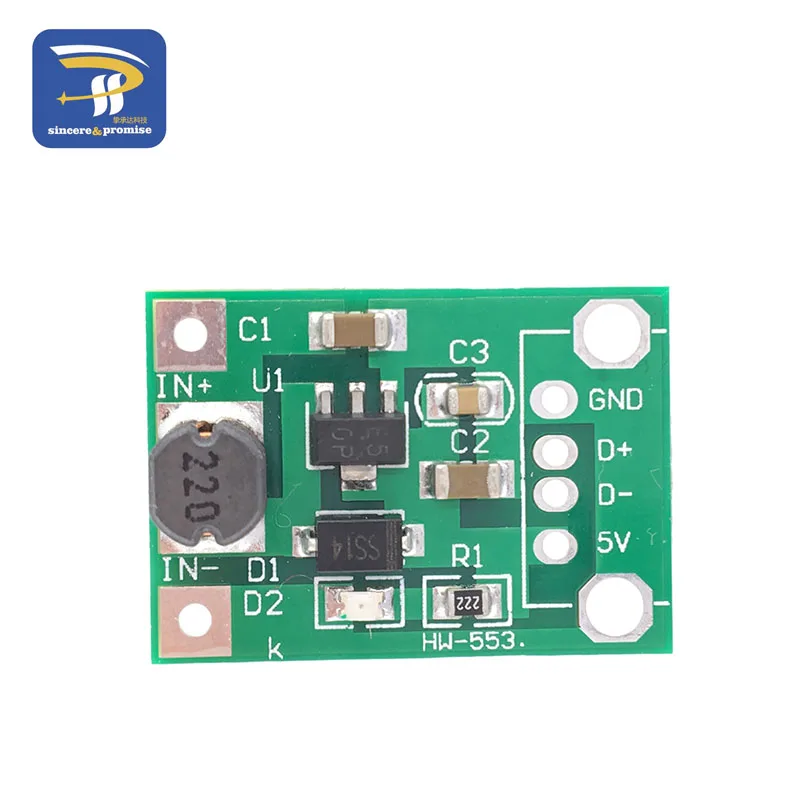 2 шт 600мА DC-DC мини-Повышающий Модуль питания 1-5 в до 5 В повышающий преобразователь для Arduino