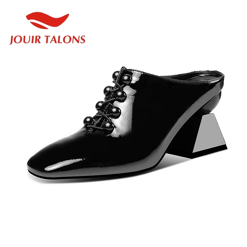 

JOUIR TALONS Fashion Hot Sale Square Elegant Pumps Woman Shoes Strange Style Slip On Summer Mule Shoes Woman Pumps Female