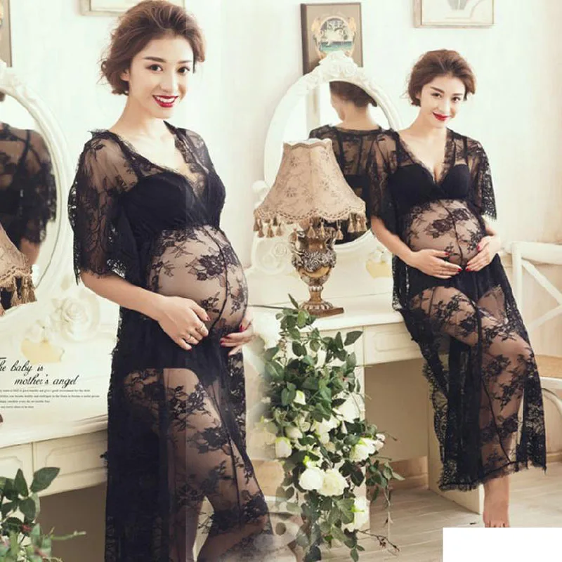 Кружевные платья для беременных для фотосессии беременных женская одежда для беременных Подставки для фотографий Беременность платье