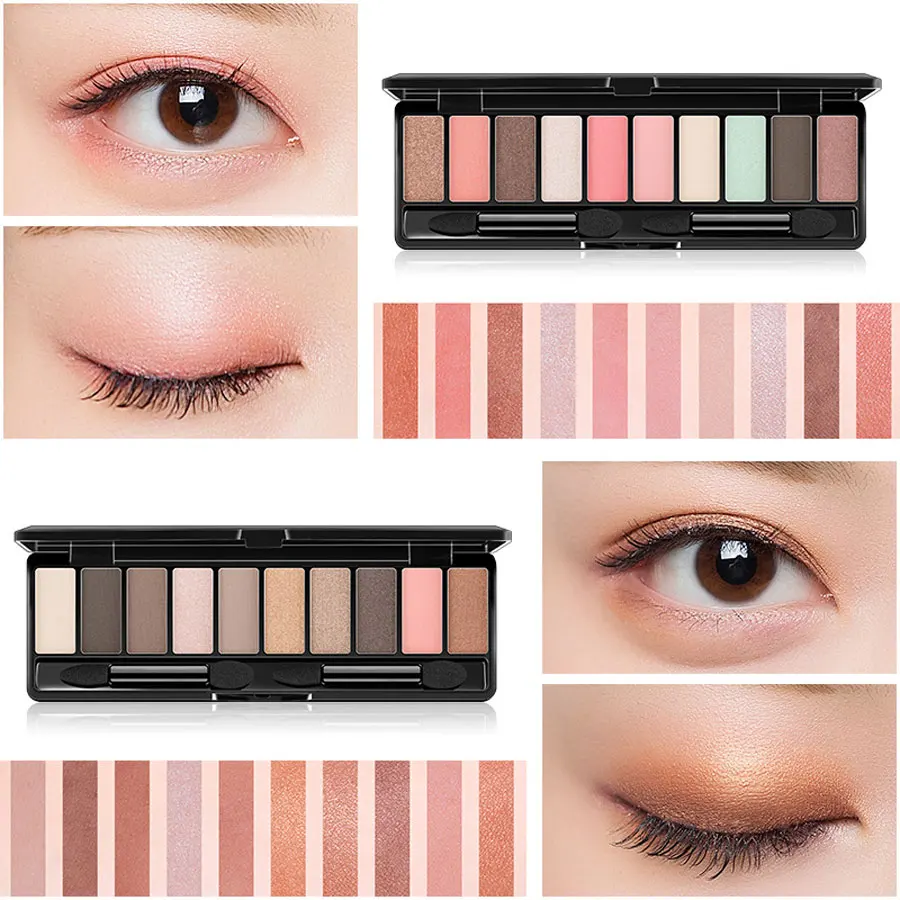 MayCreate Eye Shadow Palette Shimmer Matte Eyeshadow Palette Natural Makeup Brush Professional Cosmetics 10 Colors Per 2
