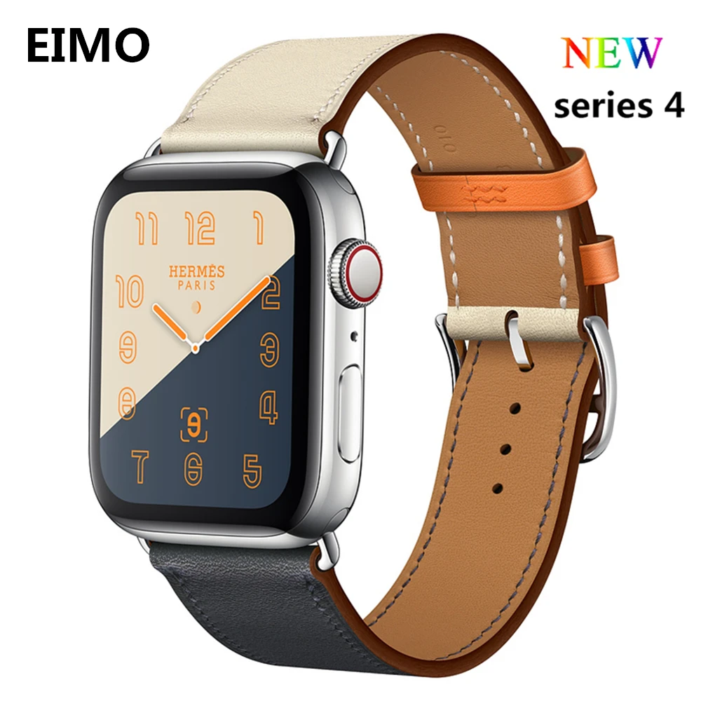 

Leather single tour strap for apple watch band 4 44mm 40mm bracelet watchband iwatch series 4/3/2/1 38mm 42mm replacement belt
