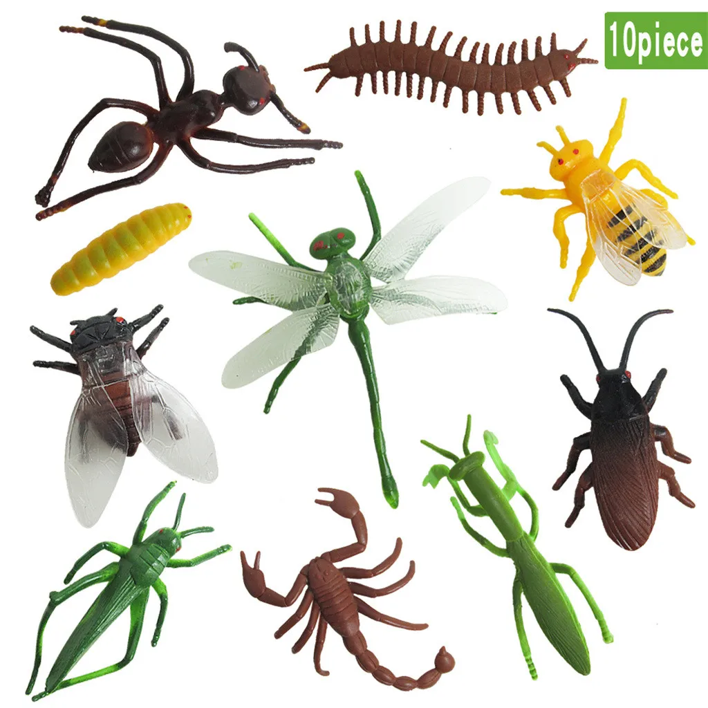Развивающие игрушки для детей ПВХ пластиковые игрушечные насекомые для фотографии аксессуары L626