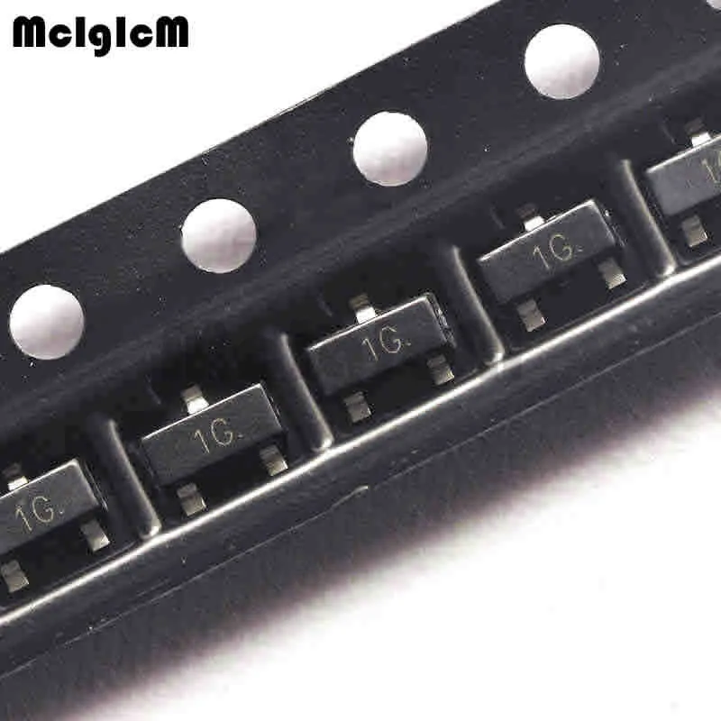 

MCIGICM 100PCS BC847C BC847 SOT-23 NPN 45V 0.1A