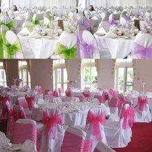 10 шт. прозрачная лента на стул из органзы бант для покрытия банкета, свадьбы, праздника, Рождественского украшения