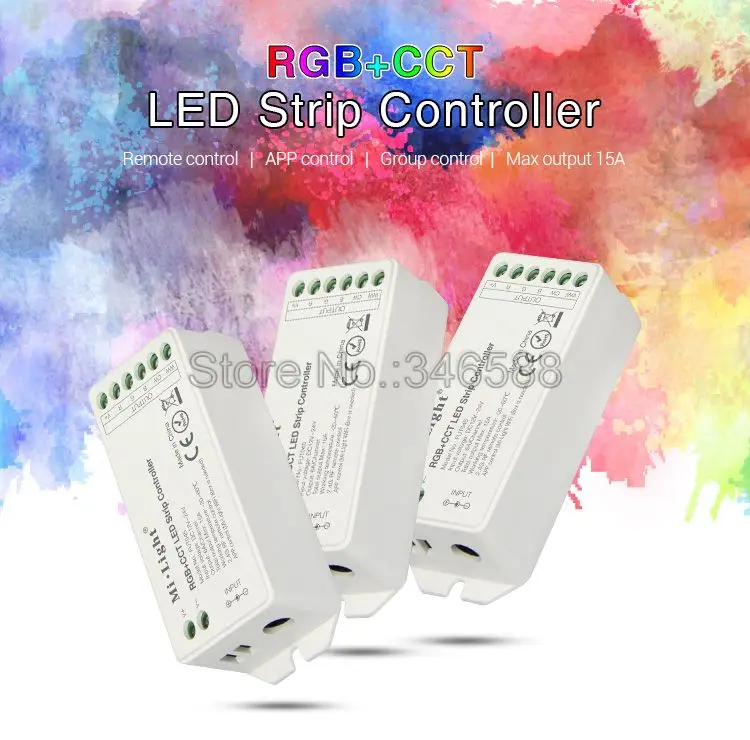 Mi. Светильник FUT045 RGB+ CCT контроллер светодиодной ленты DC12V 24 В 6A/CH Max 15A WiFi совместим с RGB+ CCT светодиодные полосы s