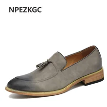 NPEZKGC 2017 Men Loafers Genuine Leather Casual Shoes Men Flats Oxford Shoes For Men Driving Shoes