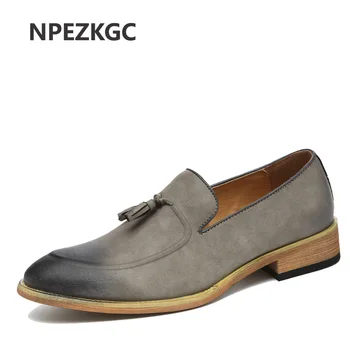 

NPEZKGC 2017 Men Loafers Genuine Leather Casual Shoes Men Flats Oxford Shoes For Men Driving Shoes