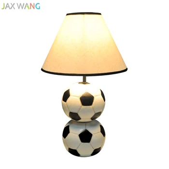 

Nordic Modern Table Light Fabric Football Lamp Bedroom Living Room Study Reading Table Lamp Hotel Room Decoration Light Fixtures