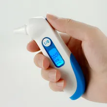 Non-contacter Ear & Front LCD Oreille Thermomètre Rétro-Éclairage Bleu C/F Commutable 1 Deuxième Mesure Auto Commutateur-off