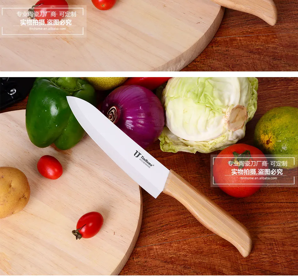 Набор керамических ножей 3'4'5'6', кухонные ножи с бамбуковой ручкой, ножи для очистки фруктов, горячая Распродажа, кухонный инструмент, резак, ножи для мяса