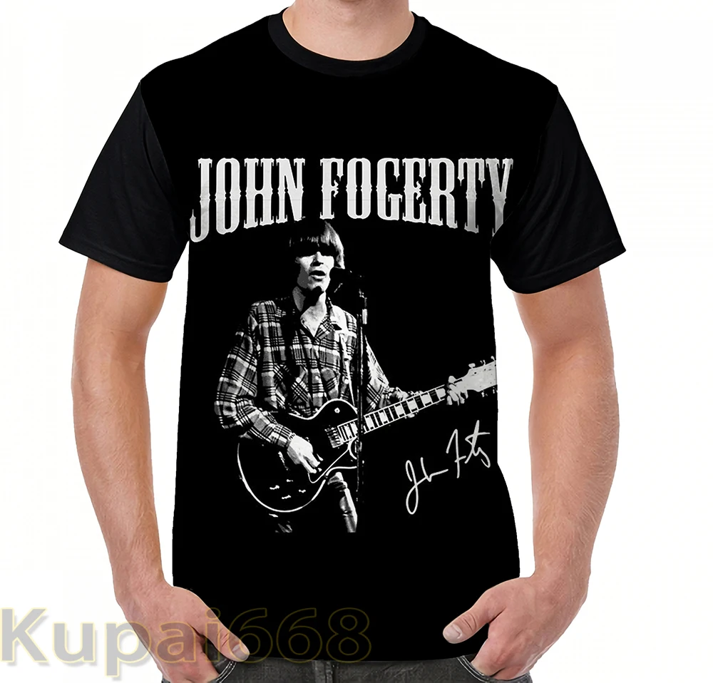 Забавная футболка с графическим принтом мужские топы футболки John Fogerty новый