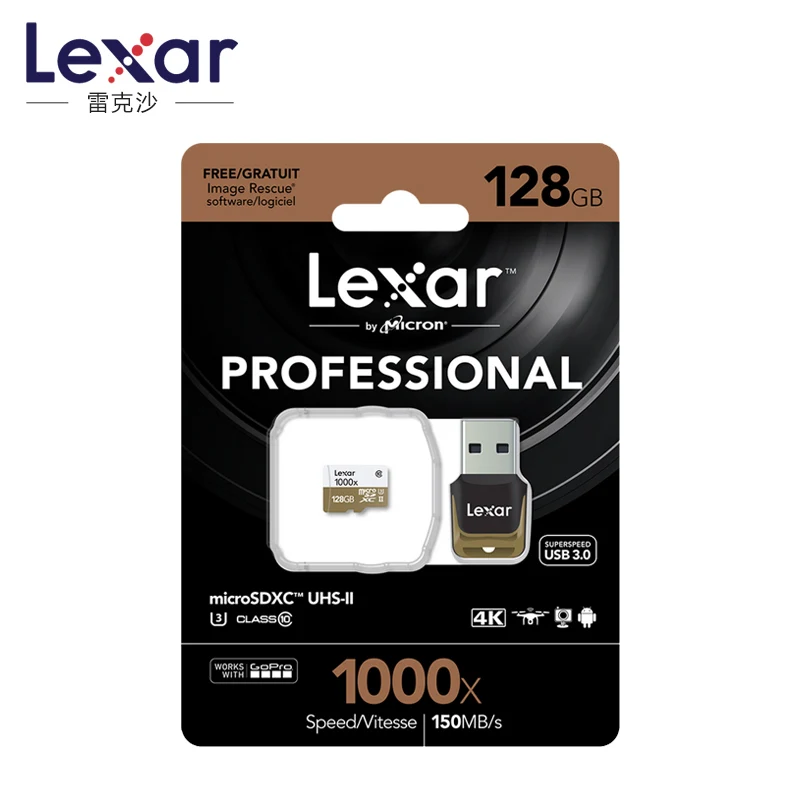 Один внешний Lexar Профессиональный Usb 3,0 Ush-2 высокоскоростной считыватель карт флэш-памяти для Tf для Micro sd адаптер