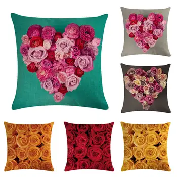 

Love - Roses HomerDecor Cushion Cover Throw Pillowcase Pillow Covers 45 * 45cm Sofa Seat Cushion Decorative