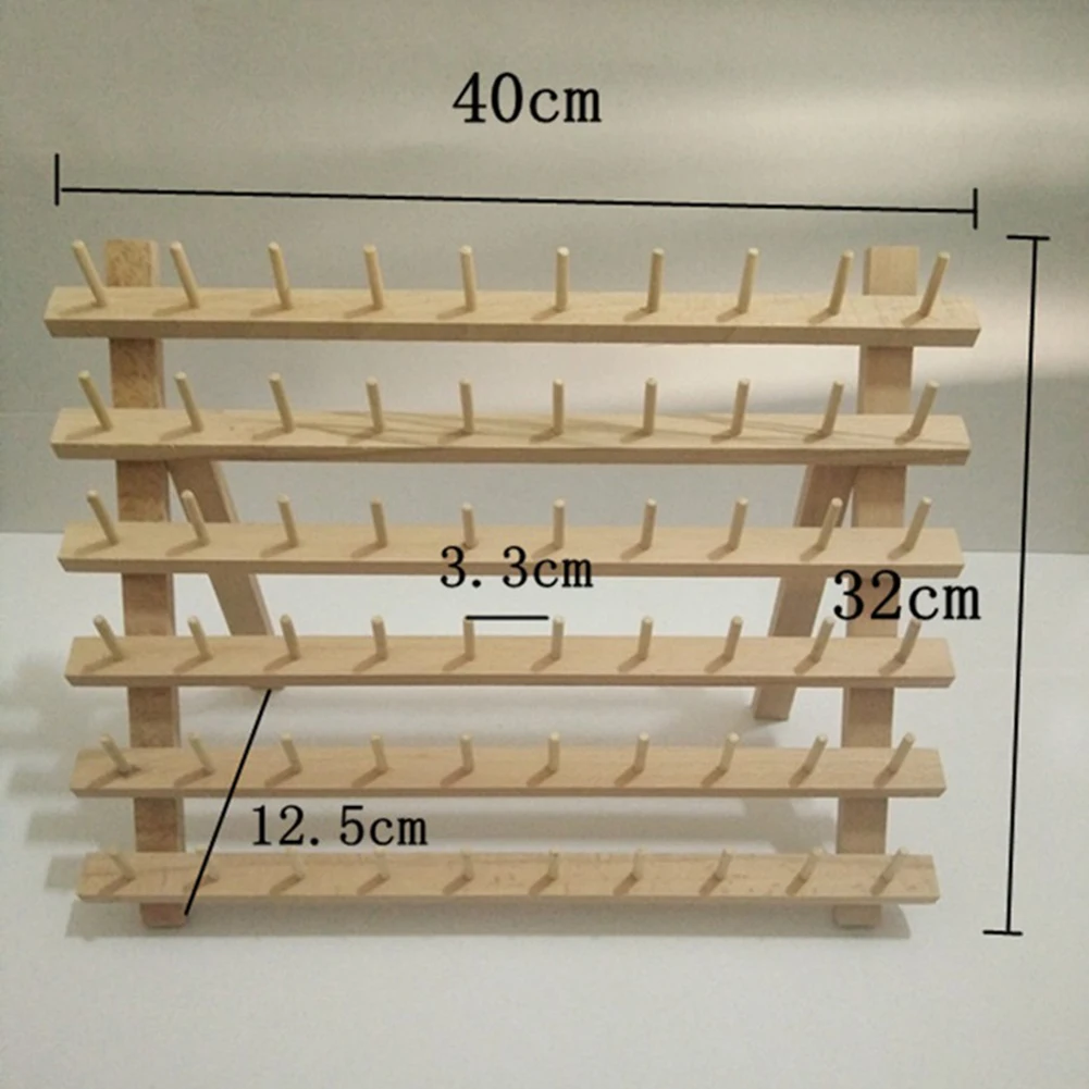 Стеллаж для швейных инструментов, деревянный органайзер, складная деревянная стойка для ниток, держатель для хранения