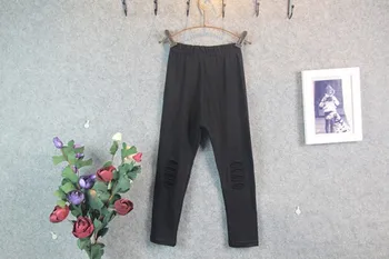

2018new Baby Girl Summer Spring Chic Ripped Pants Leggings Kids Stretch Pants Legging With Holes All-matches Trousers 3Colors