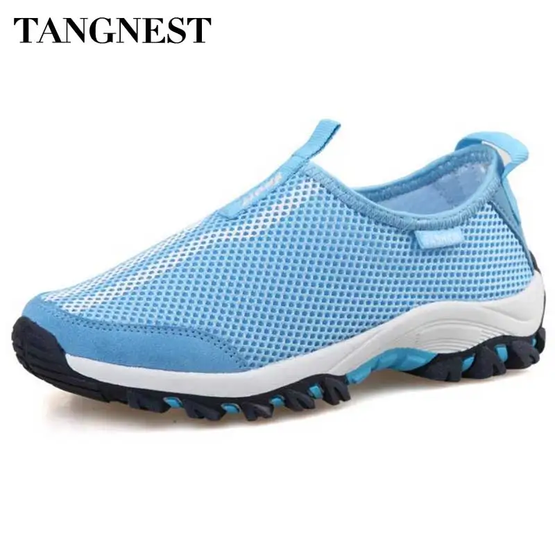 

Tangnest 2018 Summer Breathable Men Shoes Mesh Men Slip-on Flats Men Casual Light Shoes New Man Mesh Rubber Flats XMR2420