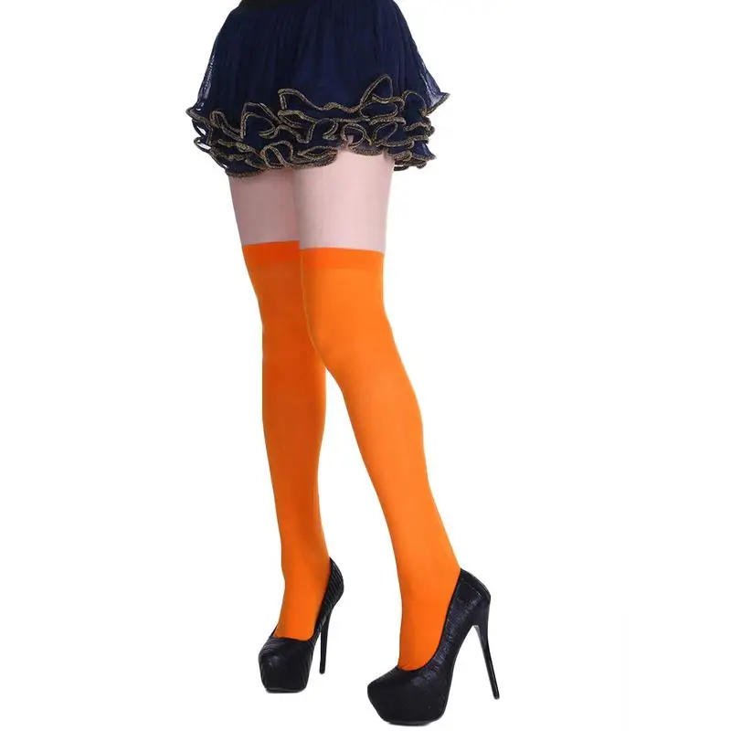 Long Socks Women Sexy Pure Color Knee Socks Girl Halloween Party Costume Autumn Winter Sexy Thigh High Socks