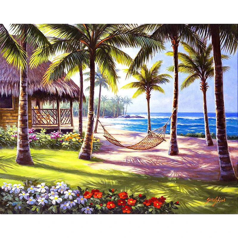 5D DIY Diamond embroidery forest house landscape diamond painting Cross Stitch full square Rhinestone mosaic decoration | Дом и сад