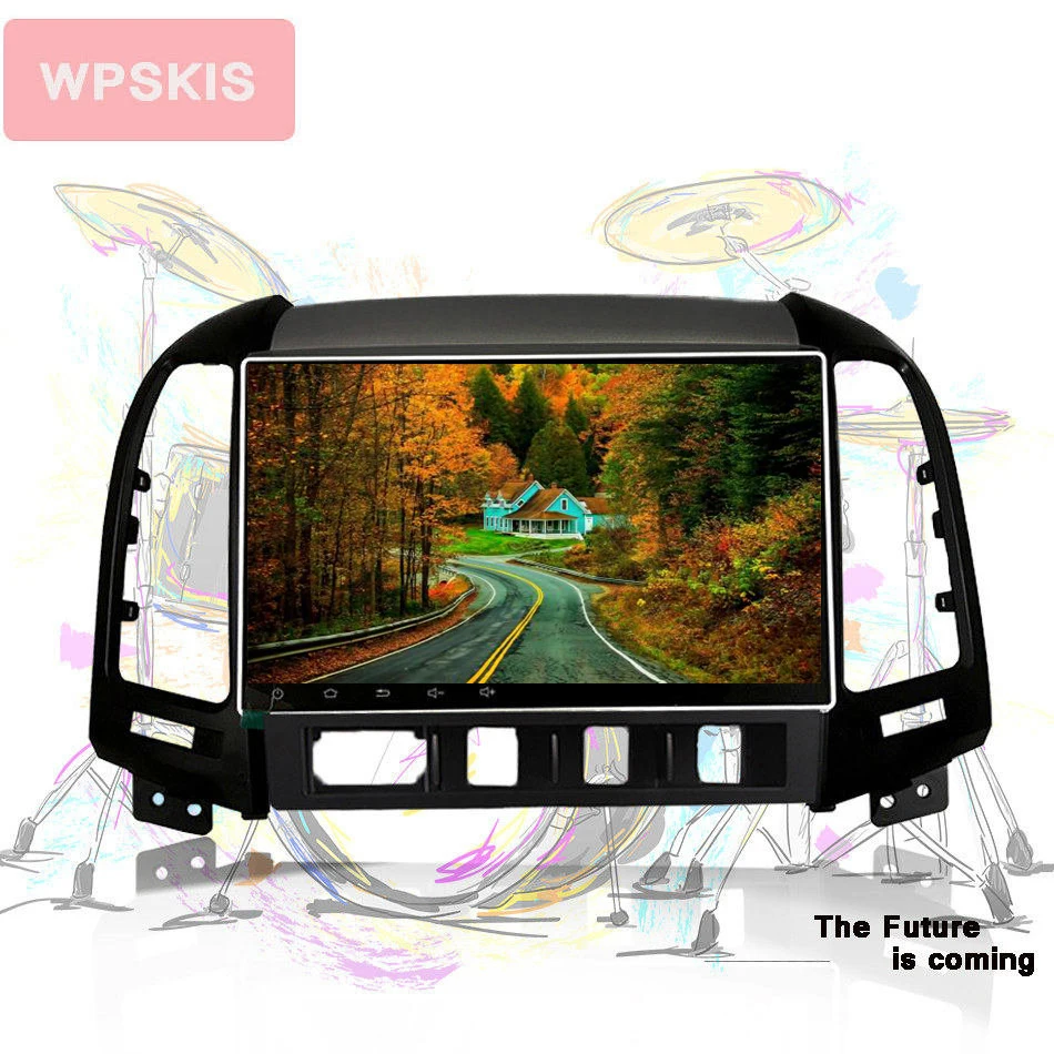 Автомобильный DVD плеер для Hyundai Santa Fe 2Din 9 &quot Восьмиядерный процессор Android 10 0 128G