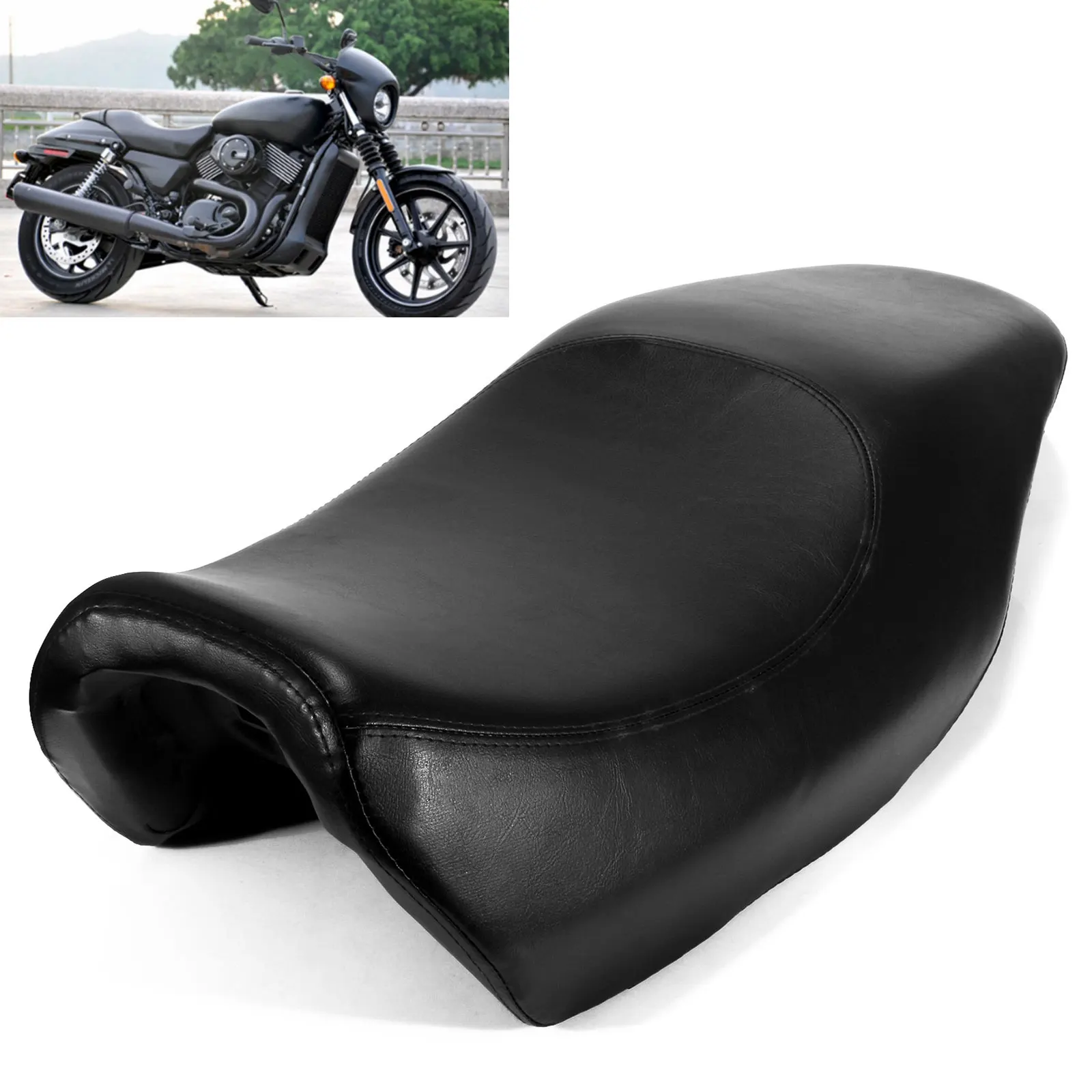 High Quality Motorcycle Two Up Driver Front Rear Passenger Seat Cushions For Harley Davidson Street 750 500