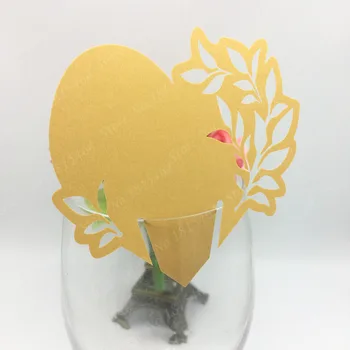 

50pcs Place Name Cards Thank you Markers Party New Wine Glass Table Invitation Cards Wedding Party Event Decoration Supplies