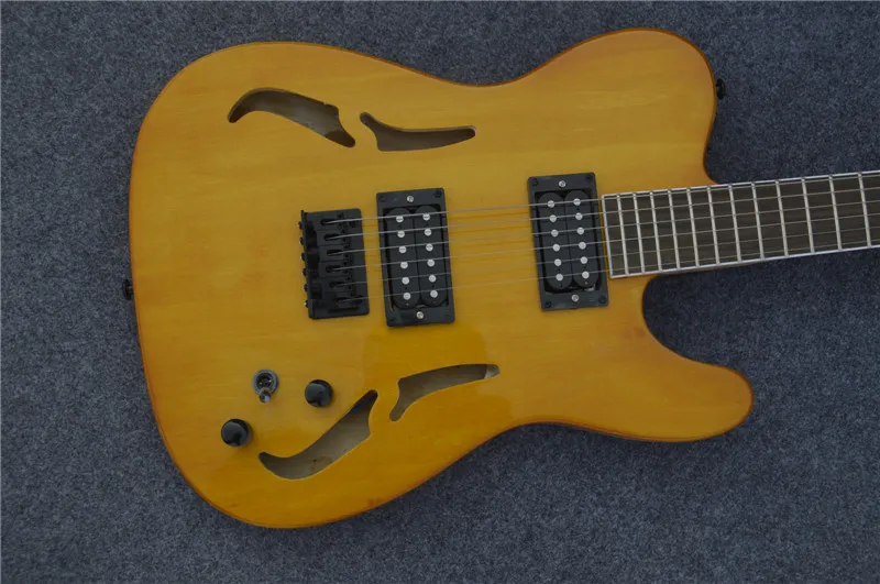 

High quality,2 pickups S hole TL electric guitar,body spalted mape ,,Real photos,free shipping