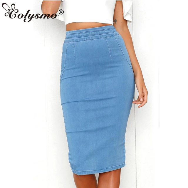 bodycon denim skirt