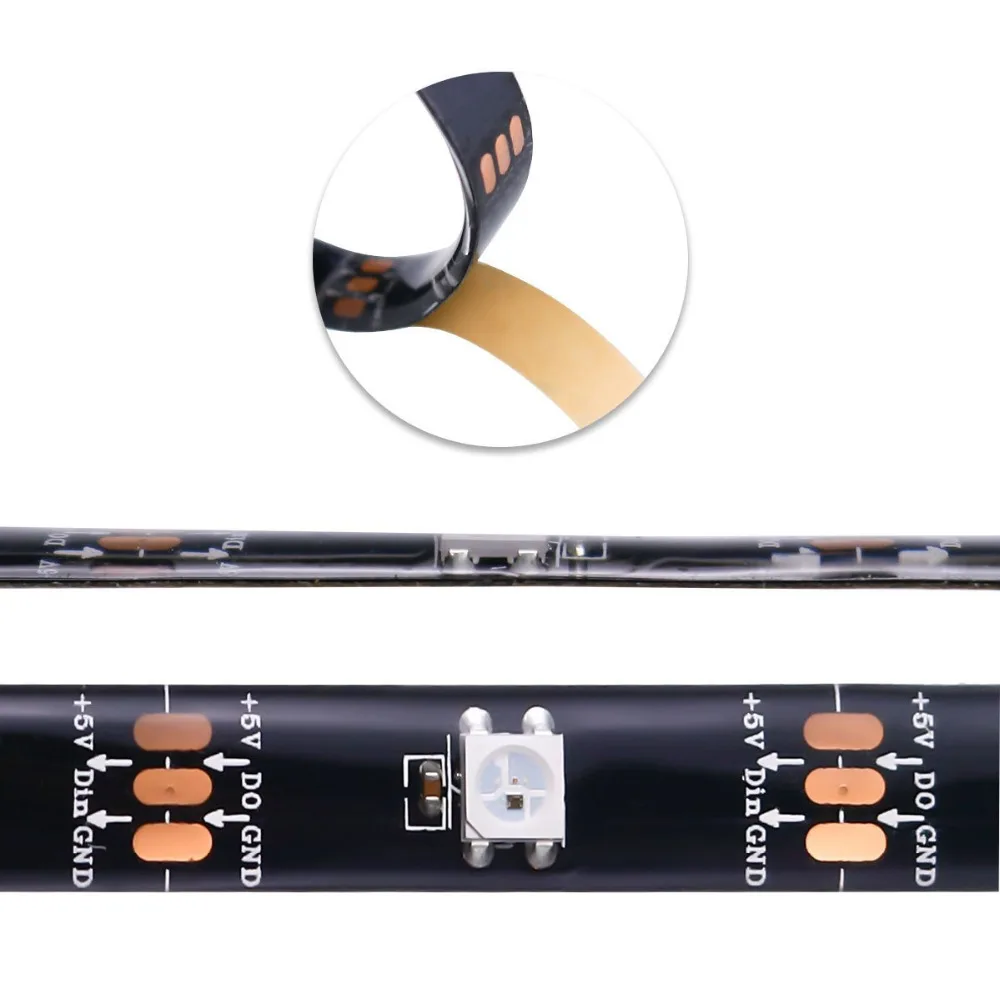 Светодиодная лента SK6812 WS2812B 5 м 30 светодиодов/пикселей/м 150 светодиодов RGB адресная
